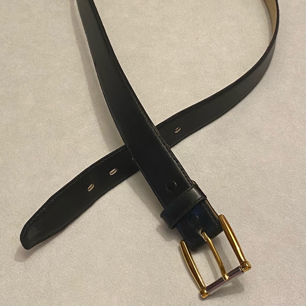 FREE Men’s Black Glazed, Bonded Leather 34 BELT